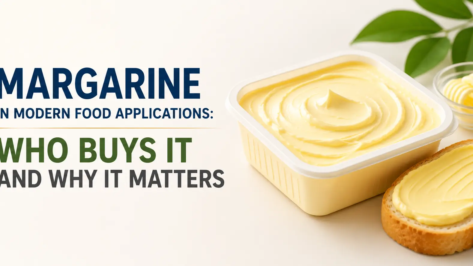 Margarine in Modern Food Applications: Who Buys It and Why It Matters