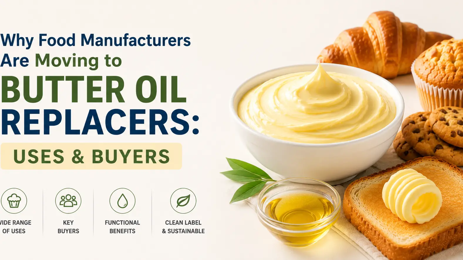 Why Food Manufacturers Are Moving to Butter Oil Replacers: Uses & Buyers