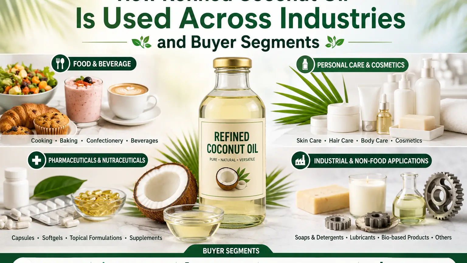 How Refined Coconut Oil Is Used Across Industries and Buyer Segments