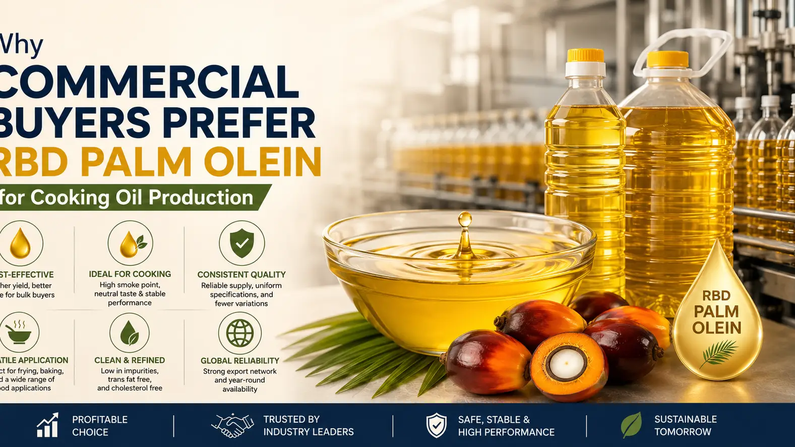 Why Commercial Buyers Prefer RBD Palm Olein for Cooking Oil Production