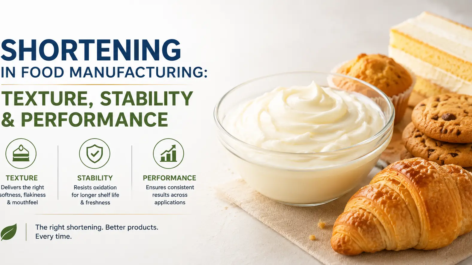 The Role of Shortening in Food Manufacturing: Enhancing Texture and Stability