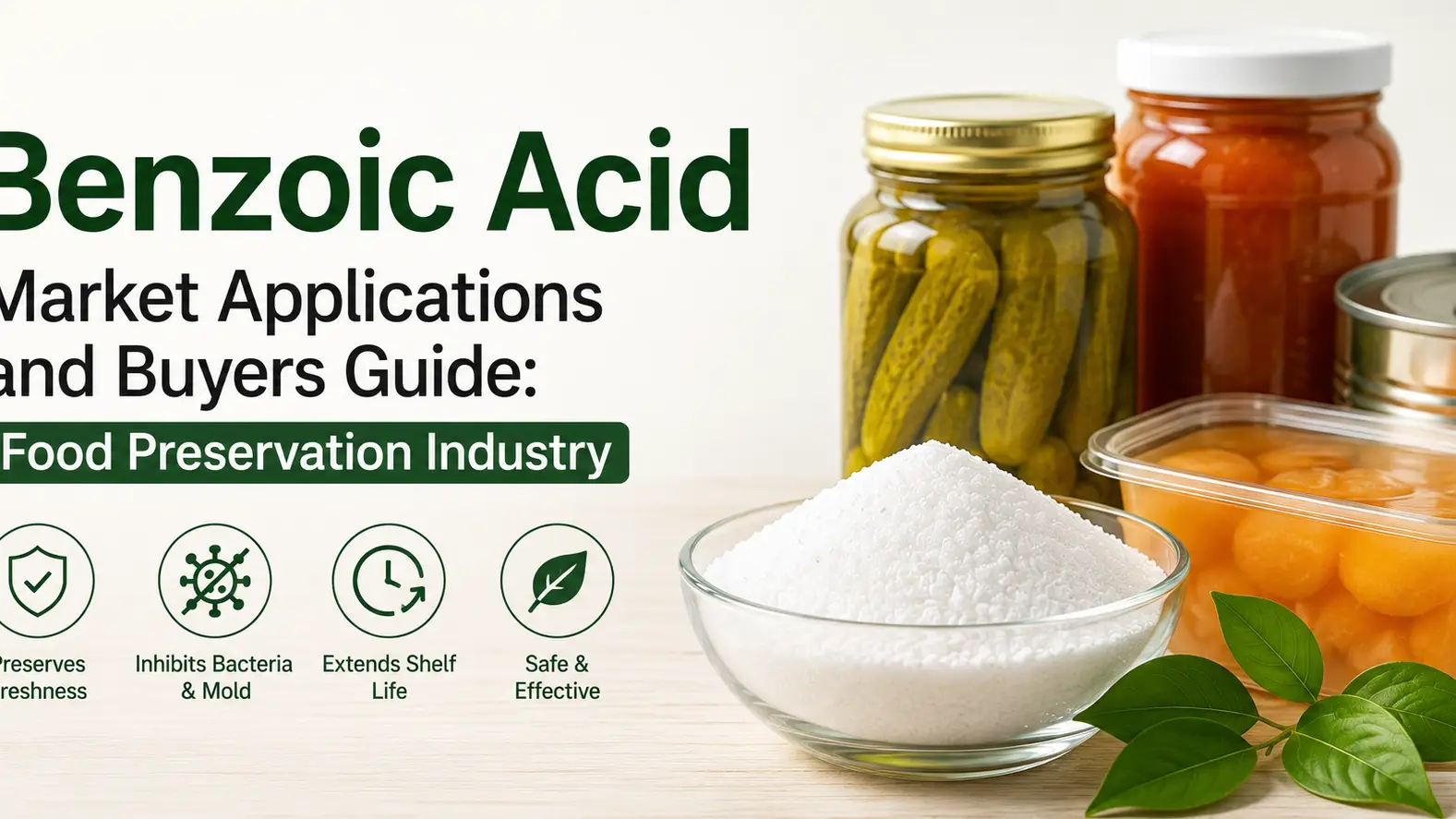 Benzoic Acid Market Applications and Buyers Guide: Food Preservation Industry
