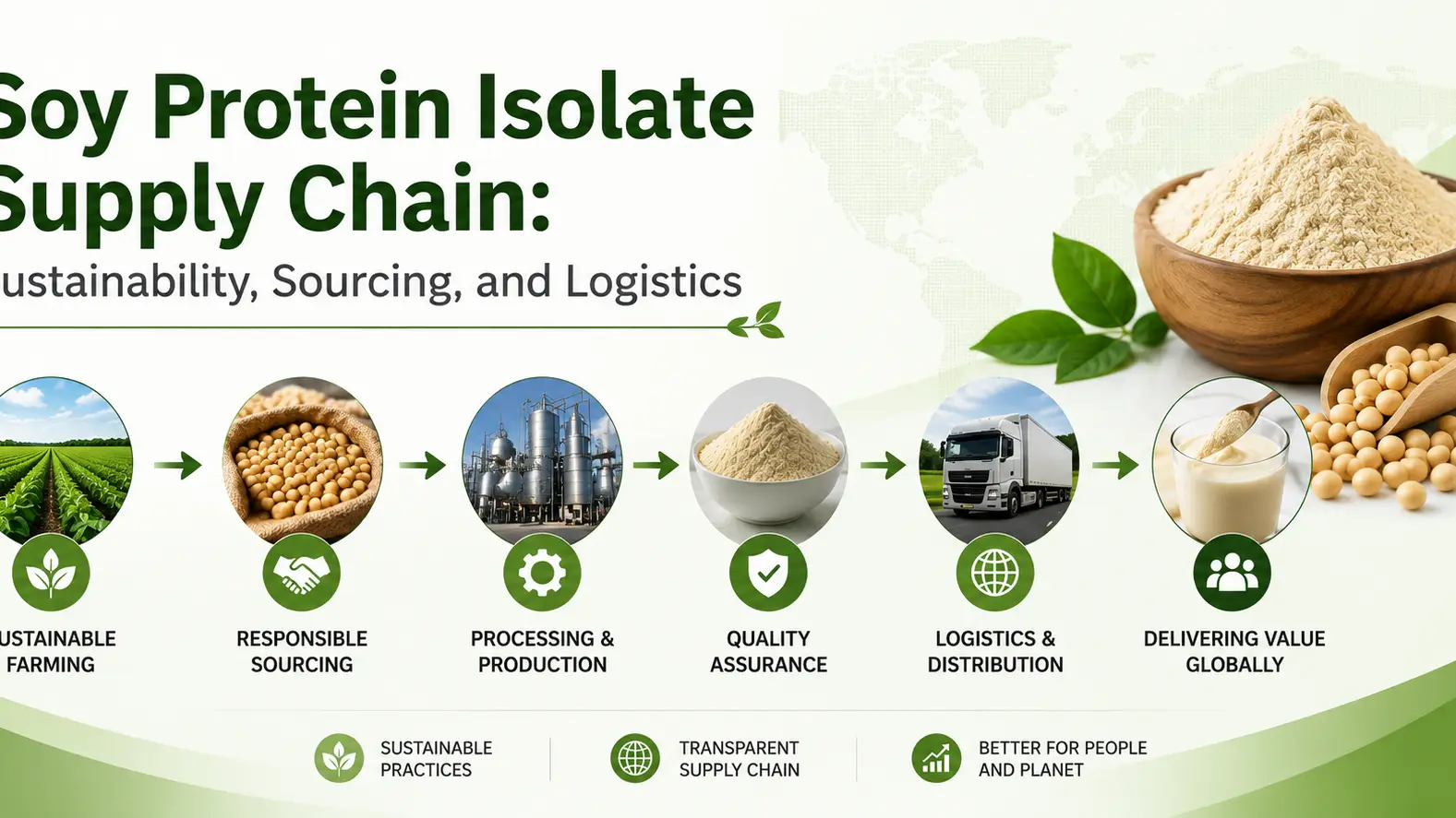 Soy Protein Isolate Supply Chain: Sustainability, Sourcing, and Logistics