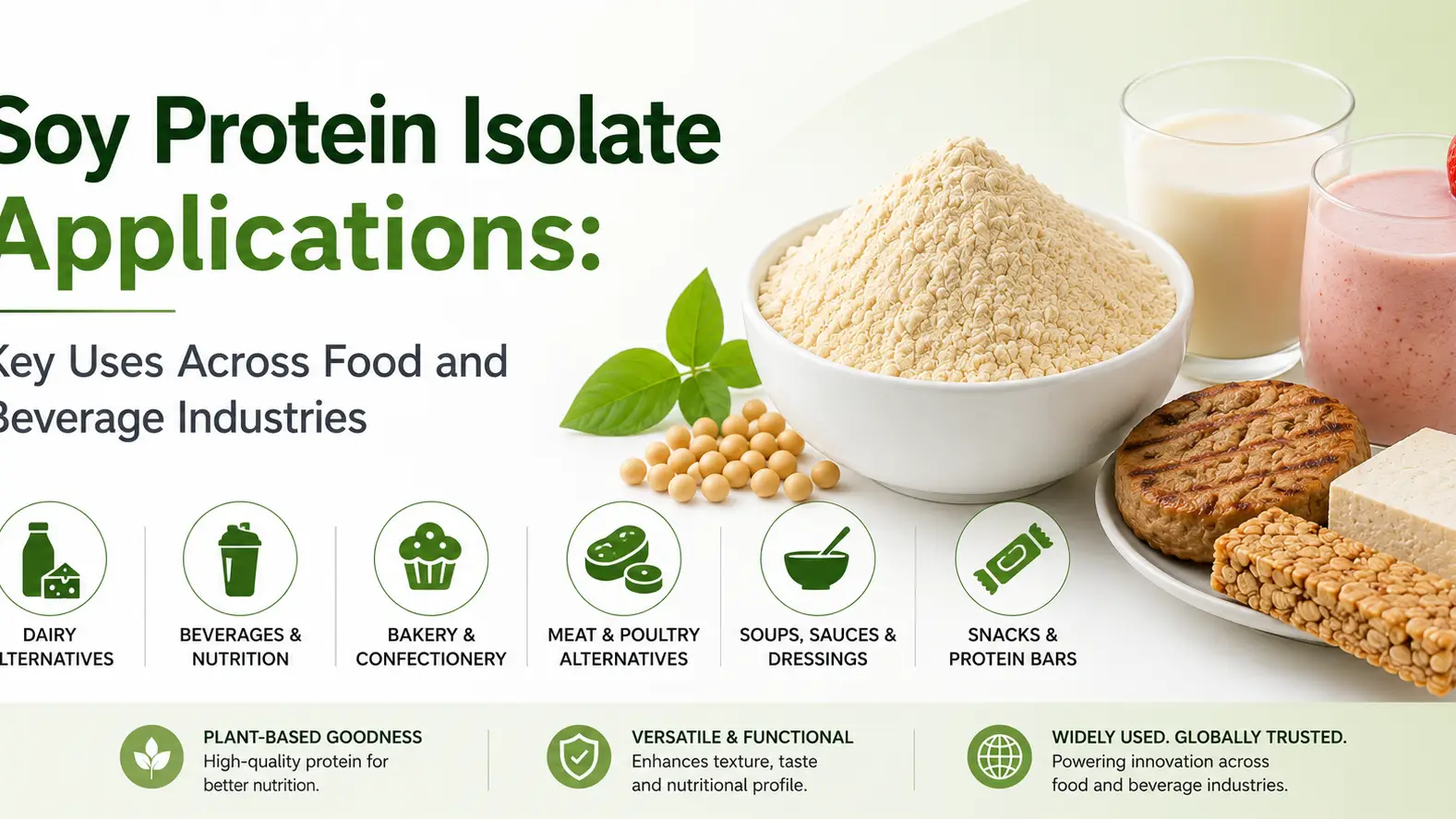 Soy Protein Isolate Applications: Key Uses Across Food and Beverage Industries