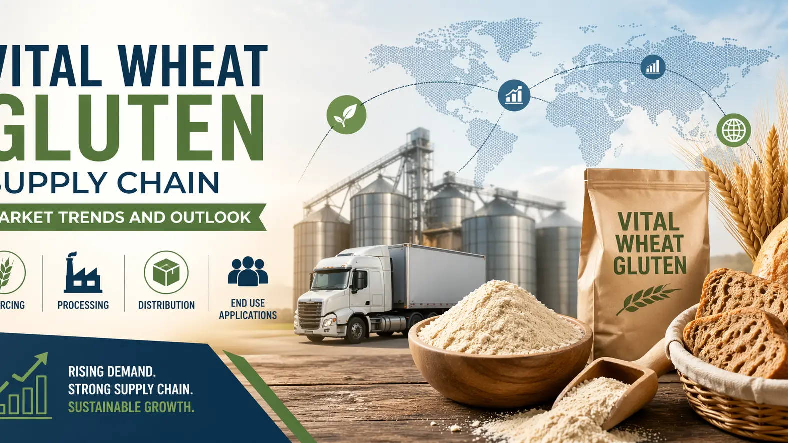 Tendencias y perspectivas del mercado de la cadena de suministro de gluten de trigo vital
