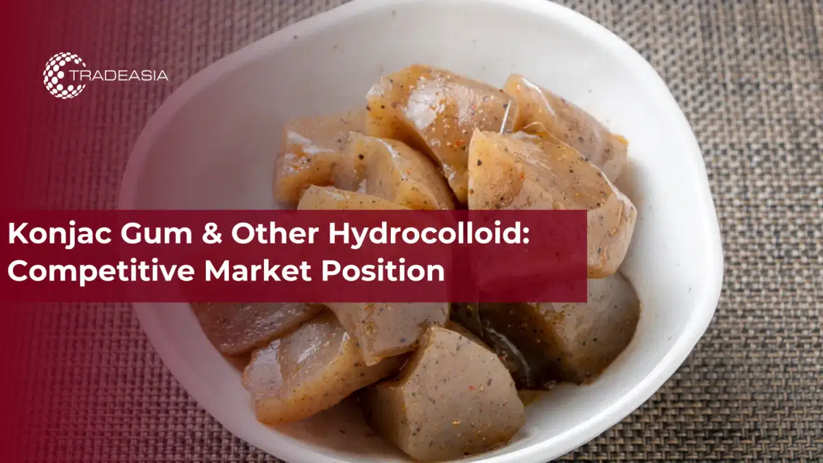 Goma de konjac y otros hidrocoloides: posición competitiva en el mercado